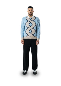 Signature Jaquard Knit | Blue