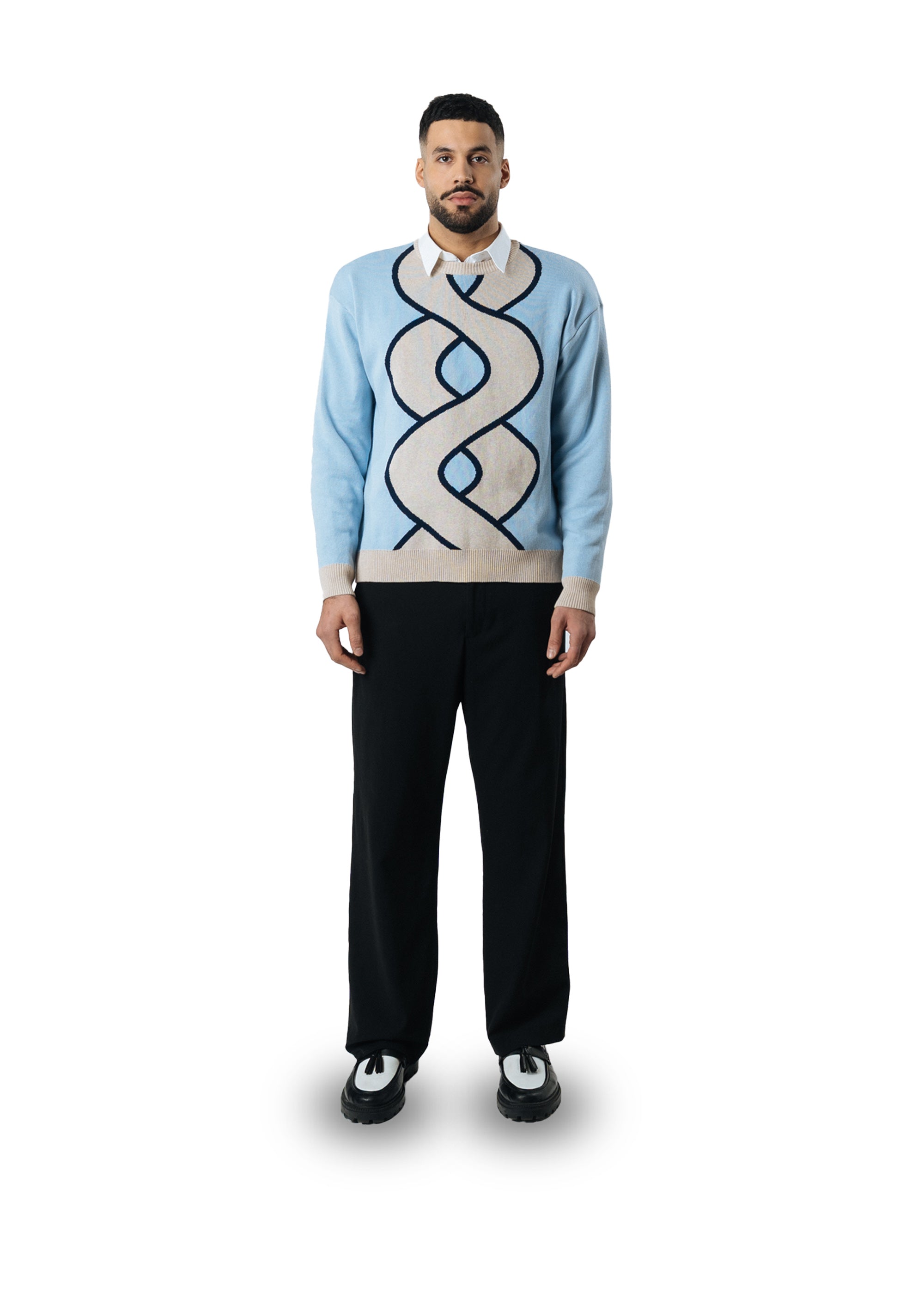 Signature Jaquard Knit | Blue
