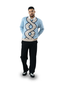 Signature Jaquard Knit | Blue