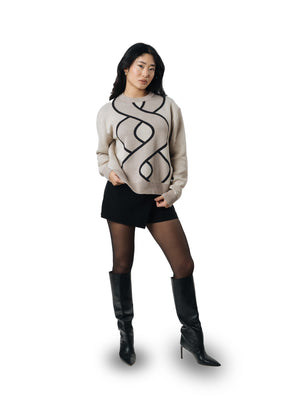 Signature Jaquard Knit | Beige